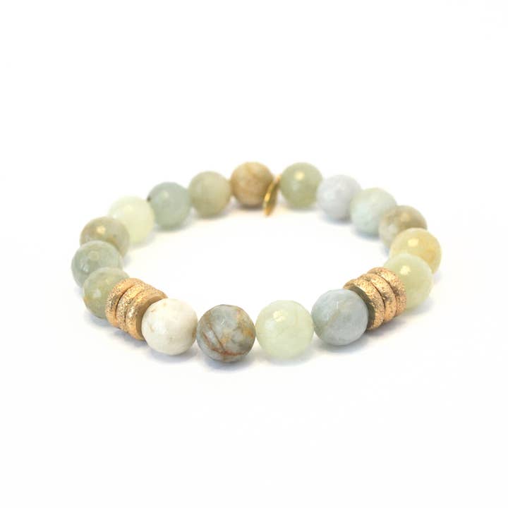 Pulseira Cristal Aquamarine | Anéis em Ouro por atacado de Infinite Warrior