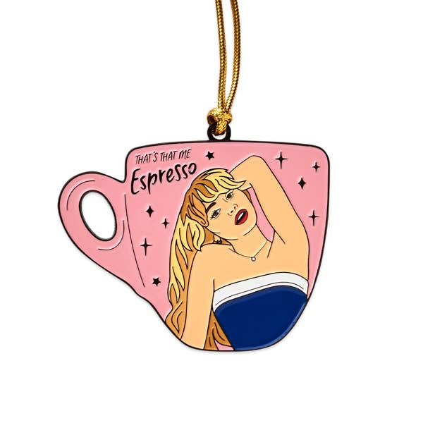 Espresso Enamel Holiday Ornament for wholesale by THE FOUND