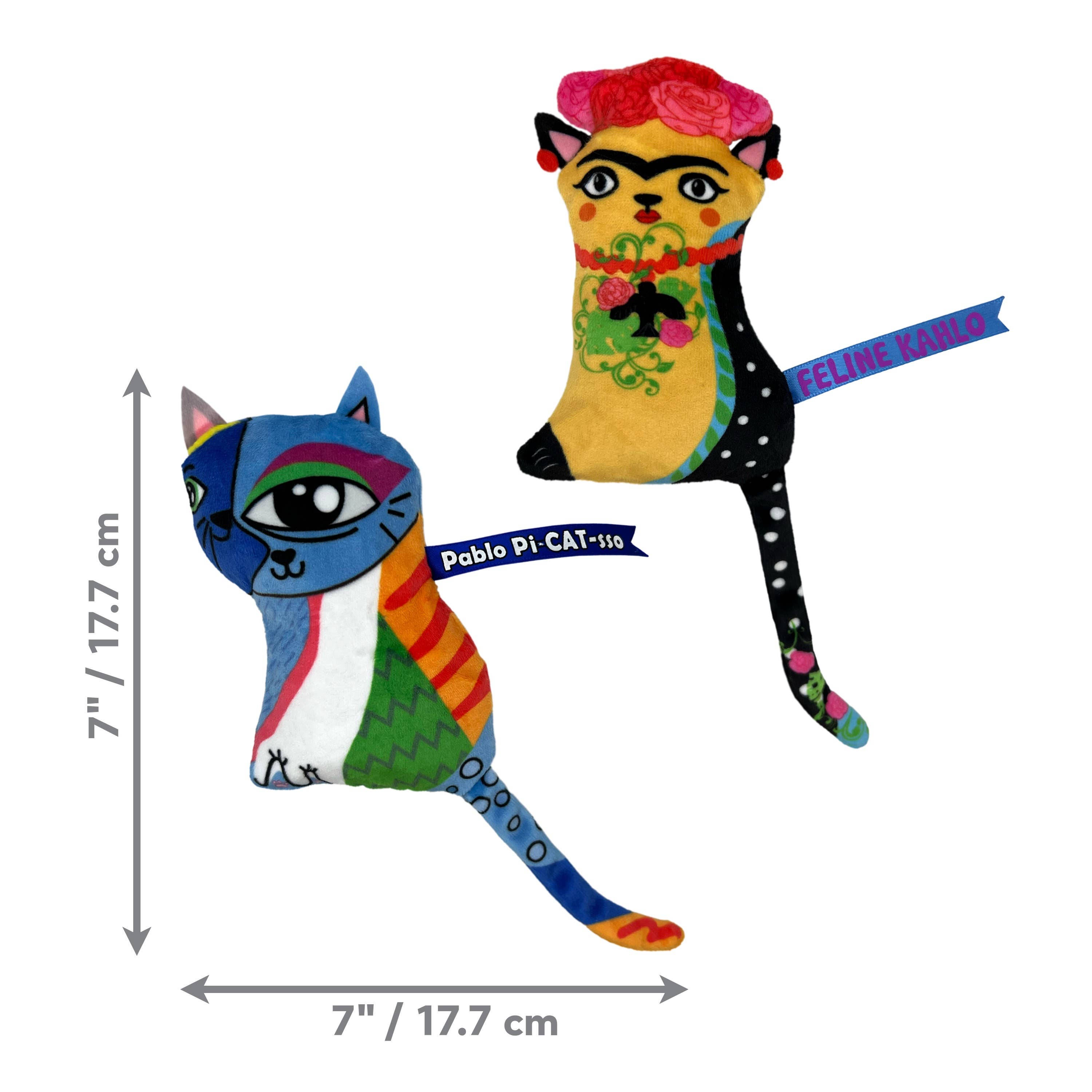 Pet Palette Distribution - Wholesale Pet Toy - Cat - KONG® Artz Kahlo / Picasso Cat Toy 2pk2