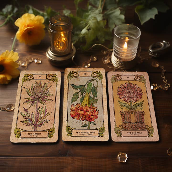 Darksynevyr - Vendita all'ingrosso Tarocchi - Mazzo di Carte Botanica Oculta Tarot 78+2 Carte Extra