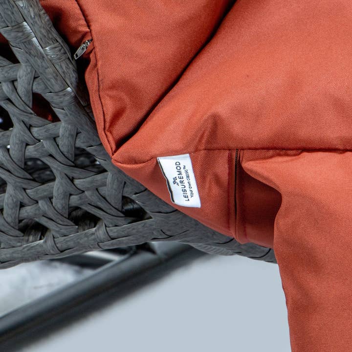 LeisureMod - Wholesale Egg Chair - Modern Charcoal Wicker Hanging Double Seater Egg Swing Chair69