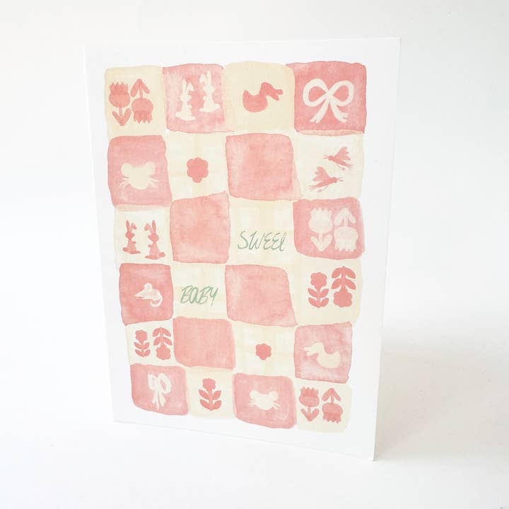 Sweet Baby Quilt (Pink) for wholesale by Florence Fry