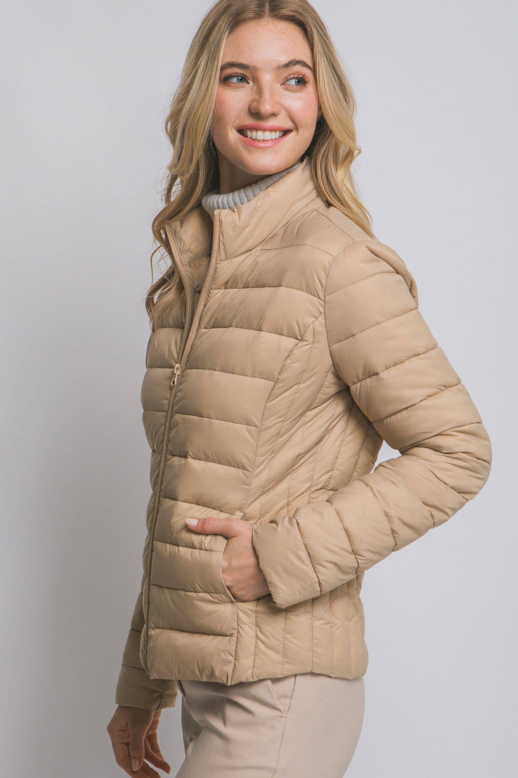 Vanilla Monkey - Wholesale Puffer Jacket - Women's - Ultra Lightweight Padded Thermal Zip Up Jacket9