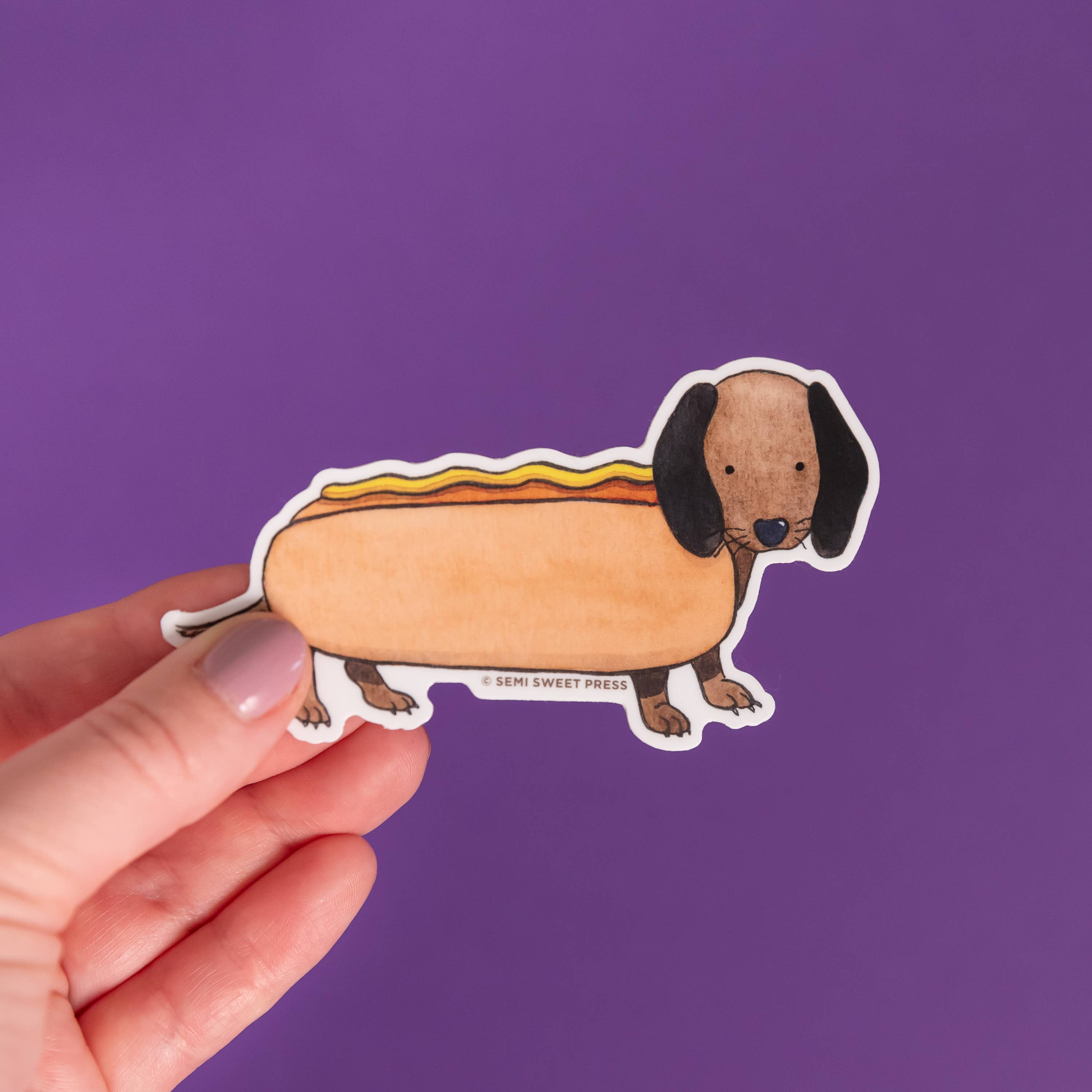Semi Sweet Press - Wholesale Sticker - Hot Dog Weenie vinyl sticker2