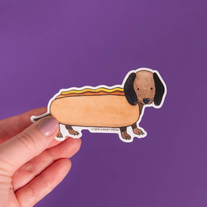 Semi Sweet Press - Wholesale Sticker - Hot Dog Weenie vinyl sticker2