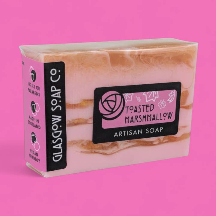 Toasted Marshmallow Handmade Soap 120g for wholesale by Glasgow Soap Company Ltd