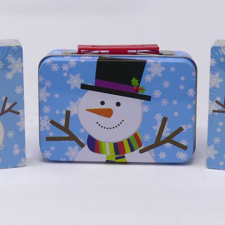 Best Value Products - Wholesale Playing Cards - Winter Theme Tin with 2 decks of playing cards0