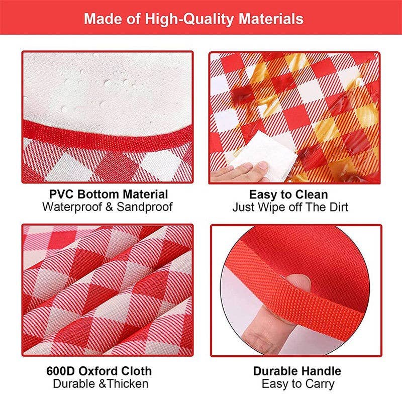 VIGOR - Wholesale Picnic Blanket - Foldable Travel Beach Picnic Blanket for Outdoor(10 Pack)1