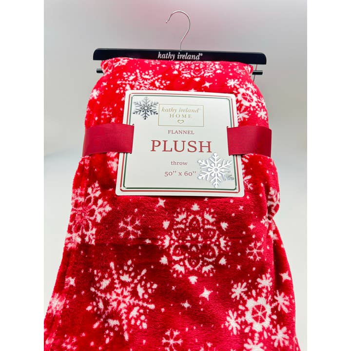 Bed Bath Fashions - Wholesale Throw Blanket - Kathy Ireland Christmas Flannel Fleece Plush Throw Blanket