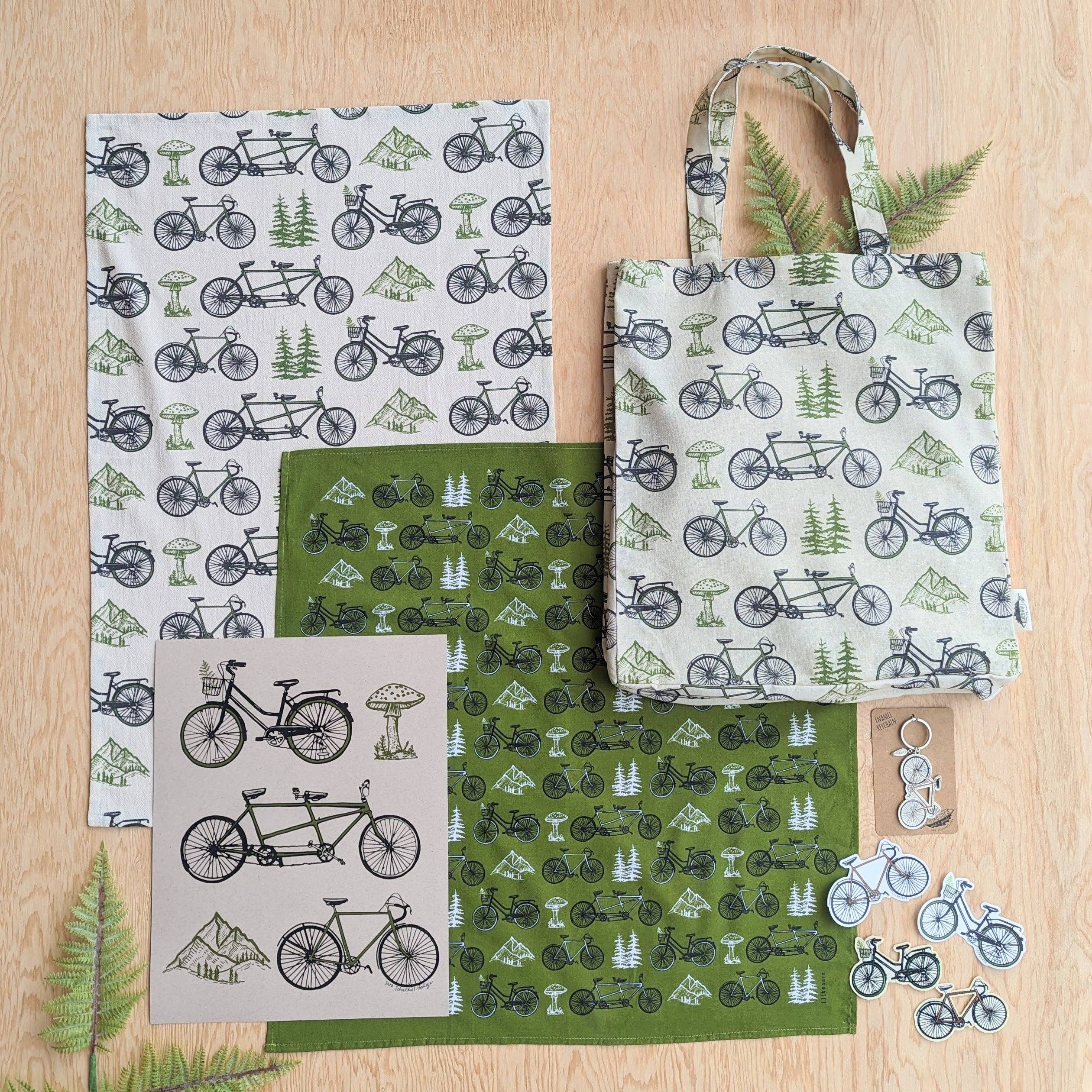 ilikesara | art + goods – wholesale Bandana – Unisex – bandana | bicycle adventure - green nature tree mountain scarf2
