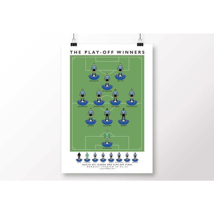 Sheffield Wednesday The Play-Off Winners 22/23 Poster for wholesale by Matthew J I Wood Design & Illustration
