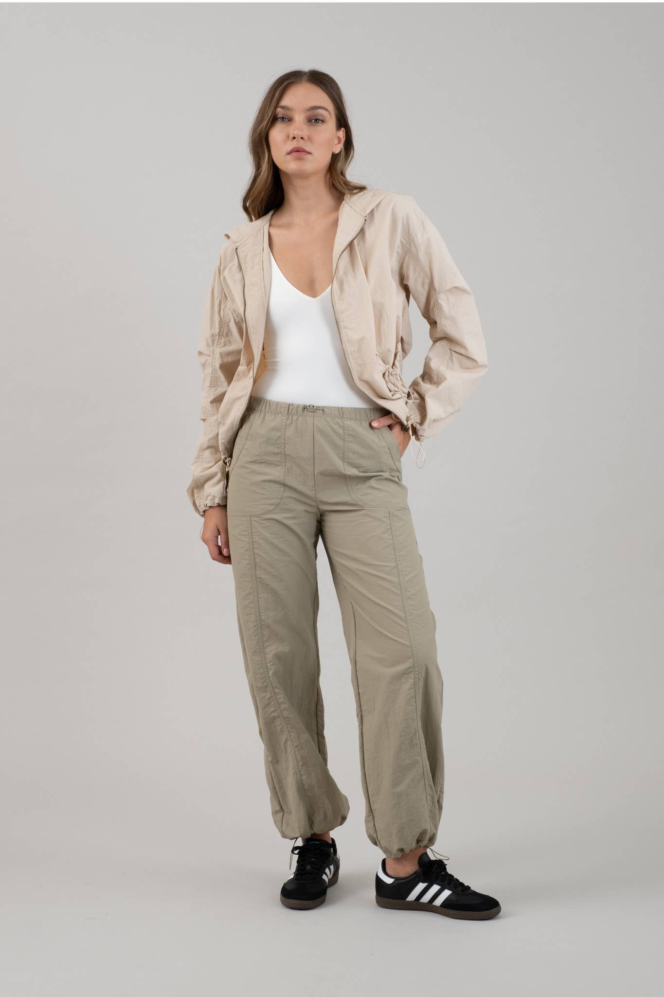 The Workshop Studio - Wholesale Jacket - Women's - ZIP UP DRAWSTRING HOODED JACKET19