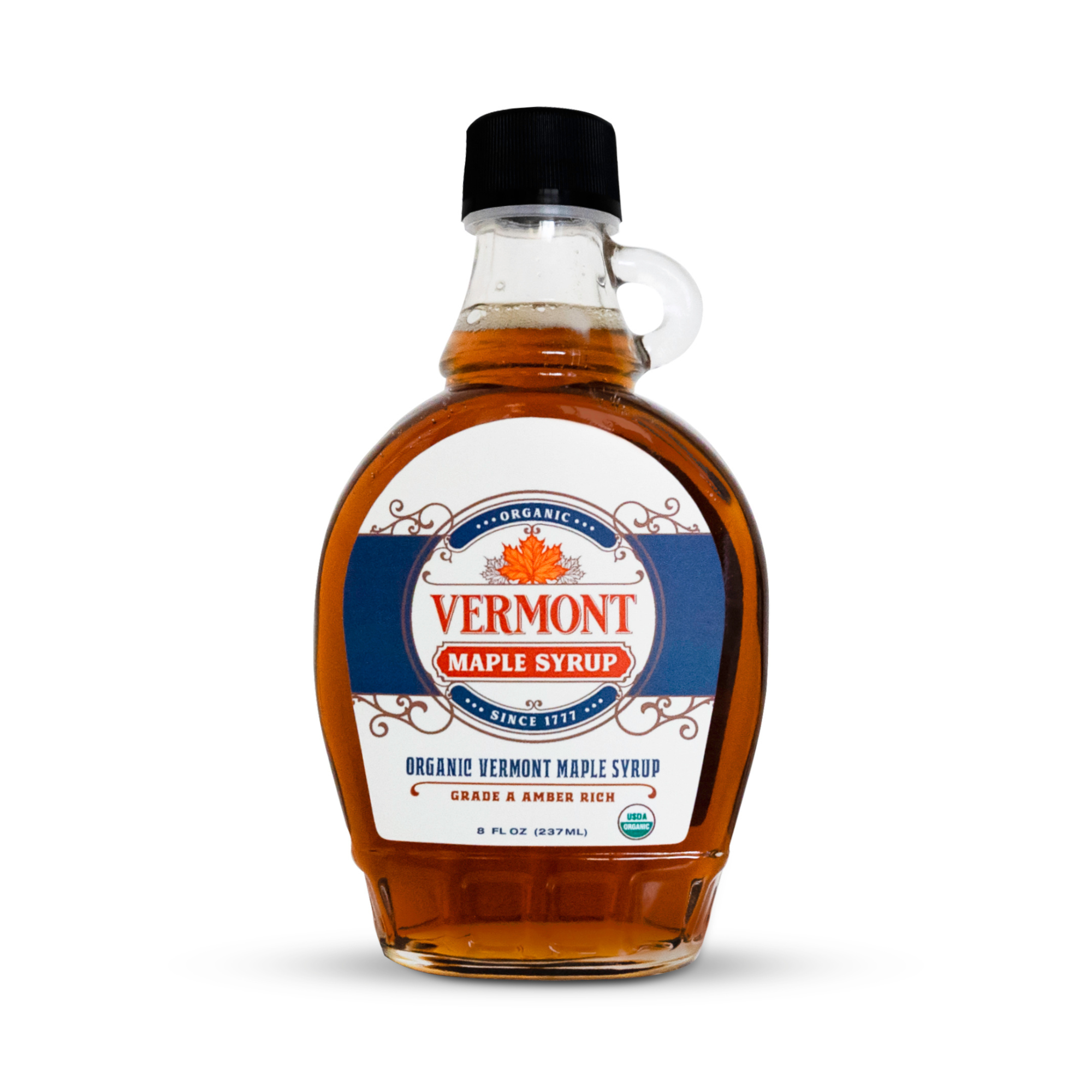 Vermont Maple Syrup – wholesale Maple syrup – Amber Organic Vermont Maple Syrup - Glass Flask2