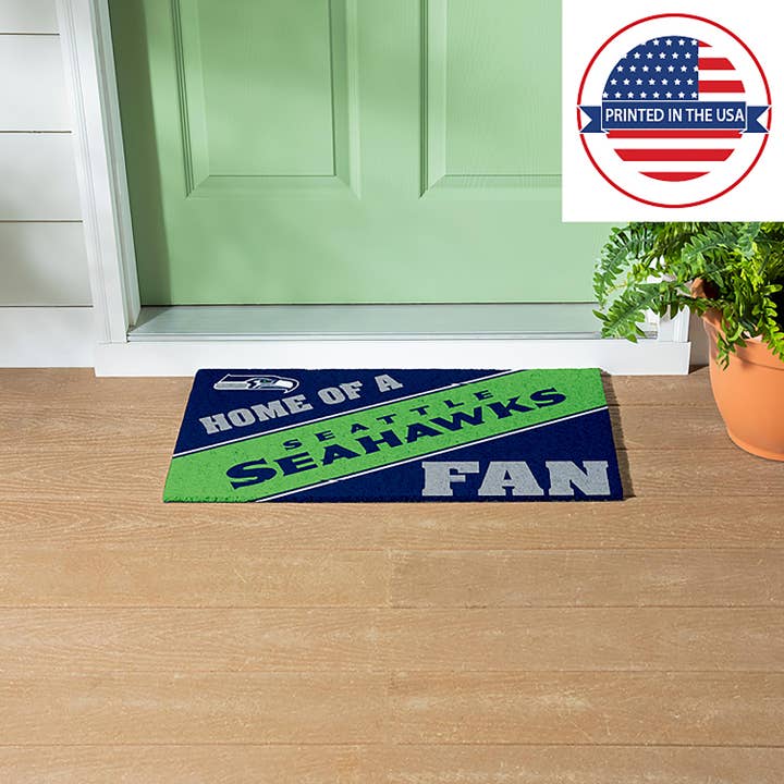 Evergreen Enterprises - Wholesale Door Mat - Seattle Seahawks, PVC Mat COLOR, Home of a Fan2