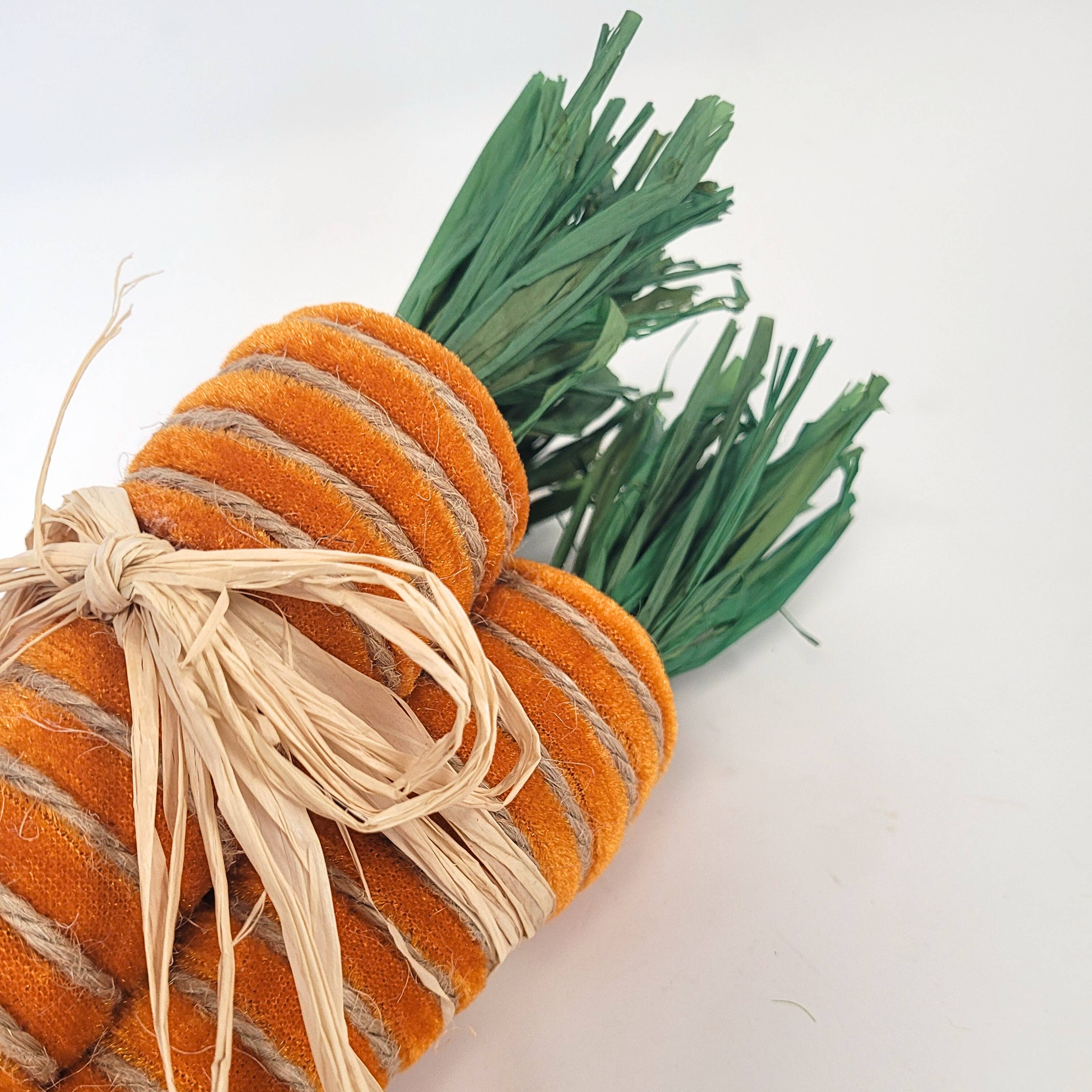 David Christopher's Collection - Wholesale Decorative Tabletop Object - Easter Braided Carrot Bundle of 3 - 9"1