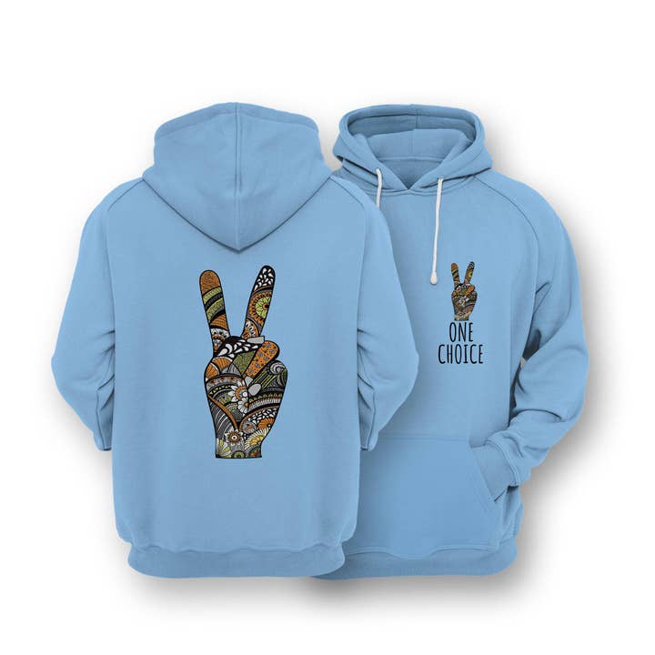 Duurzame hoodie - Peace Sign voor wholesale door One Choice Apparel