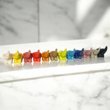 Music Frog Co - Wholesale Incense Holder - Mini Ceramic Elephant Incense Holder – Set of 12 (Assorted)2