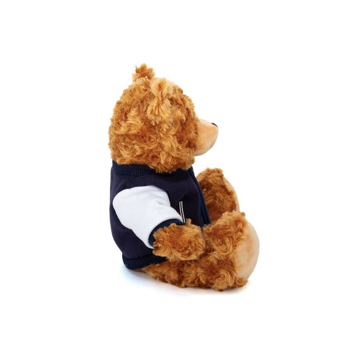 Plushland - Venta al por mayor Peluche - Niños y bebés - Oso de Peluche Mocha de 11" con Chaqueta Universitaria Personalizable7