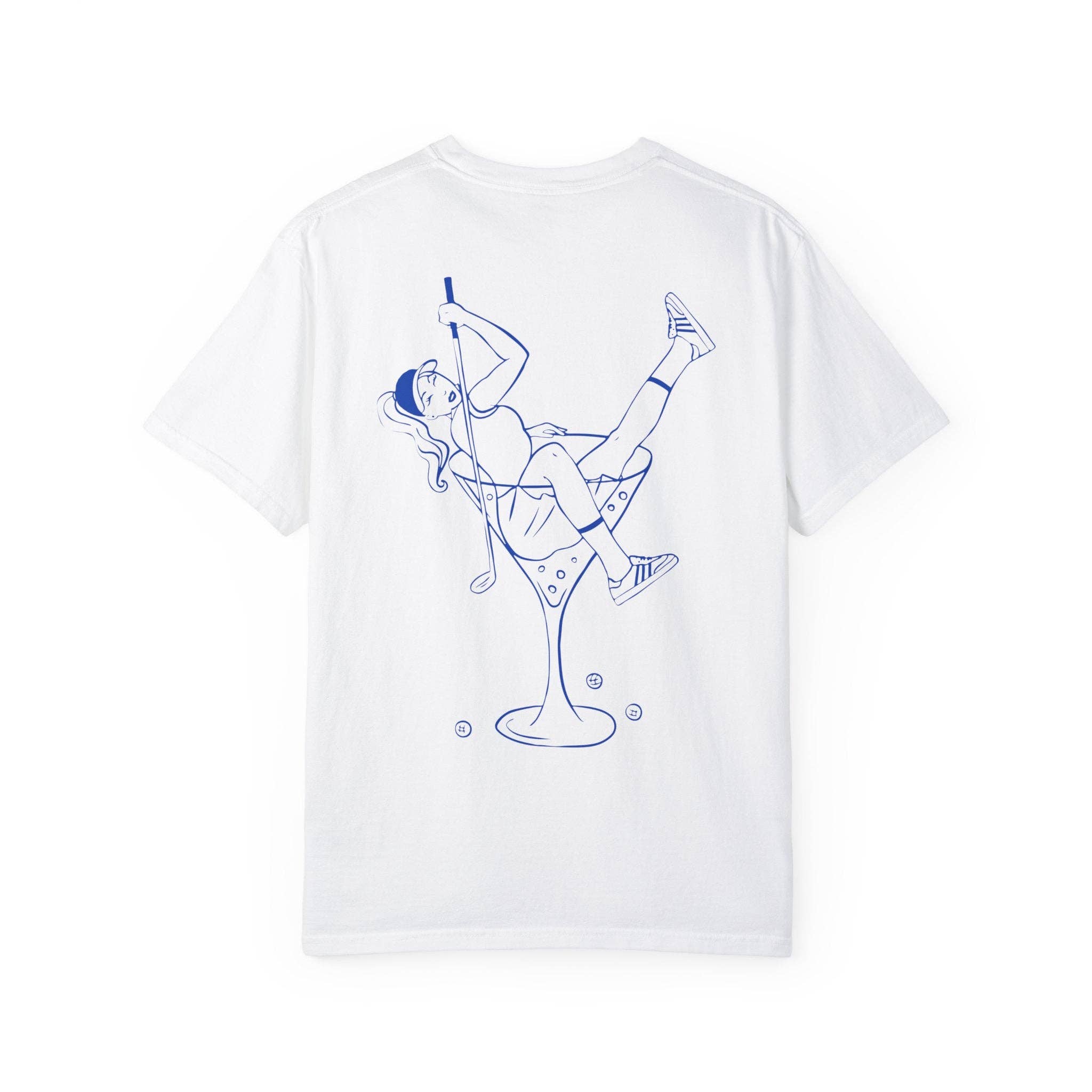 White Michigan Is for Swingers Unisex T-Shirt – Funny Golf Shirt with Golfer in Martini Glass, Cheeky 100% Cotton Tee for wholesale on Faire2