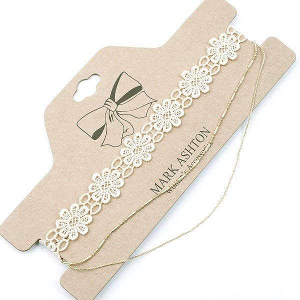 Assorted Floral Lace Triple Choker for wholesale on Faire2