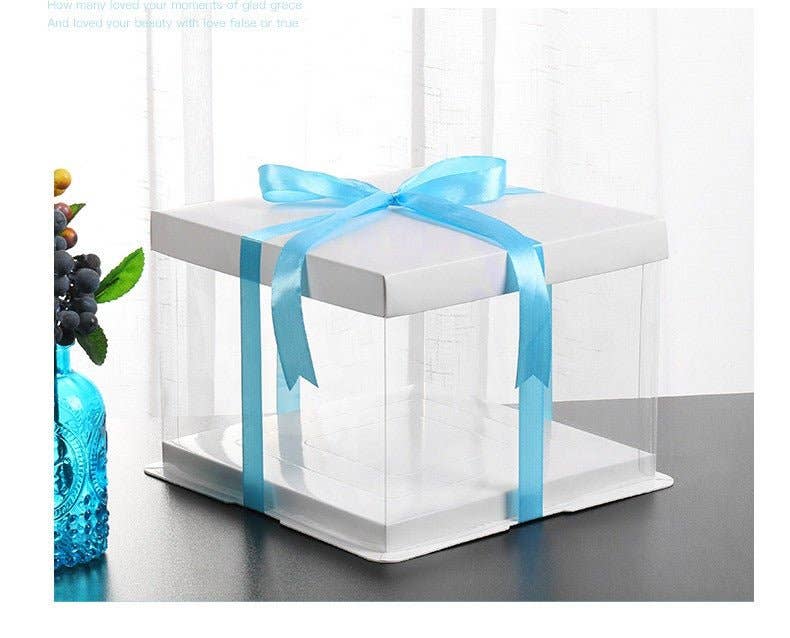 Elegant Design Supply - Vente Coffrets cadeaux - Grande boîte carrée transparente et claire avec base et couvercle7