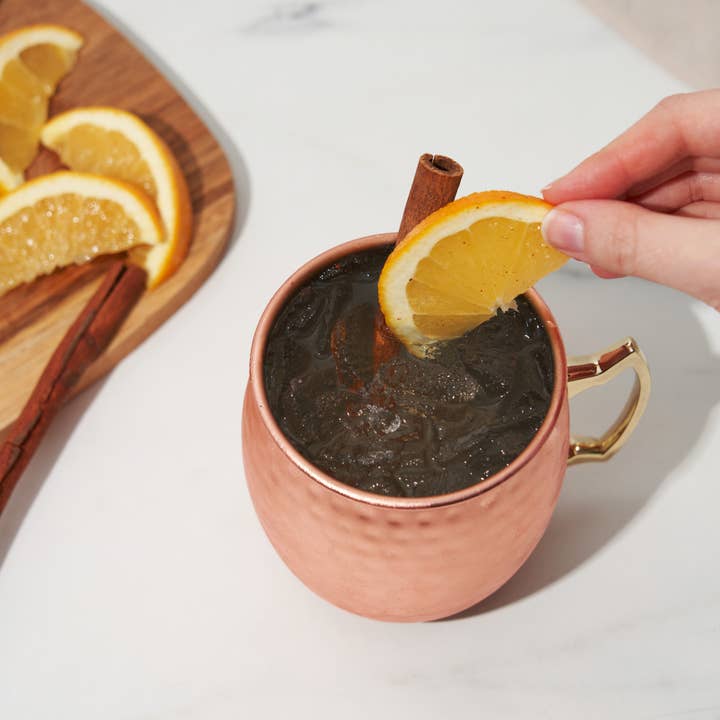 TRUE - Wholesale Cocktail/Liquor Glass - Moscow Mule 16 oz Hammered Copper Plated Mug3