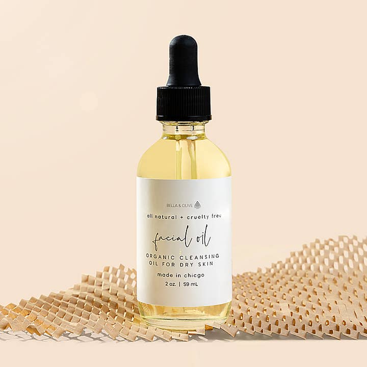 huile nettoyante visage bio pour peaux sèches pour la vente par Bella & Olive, llc.