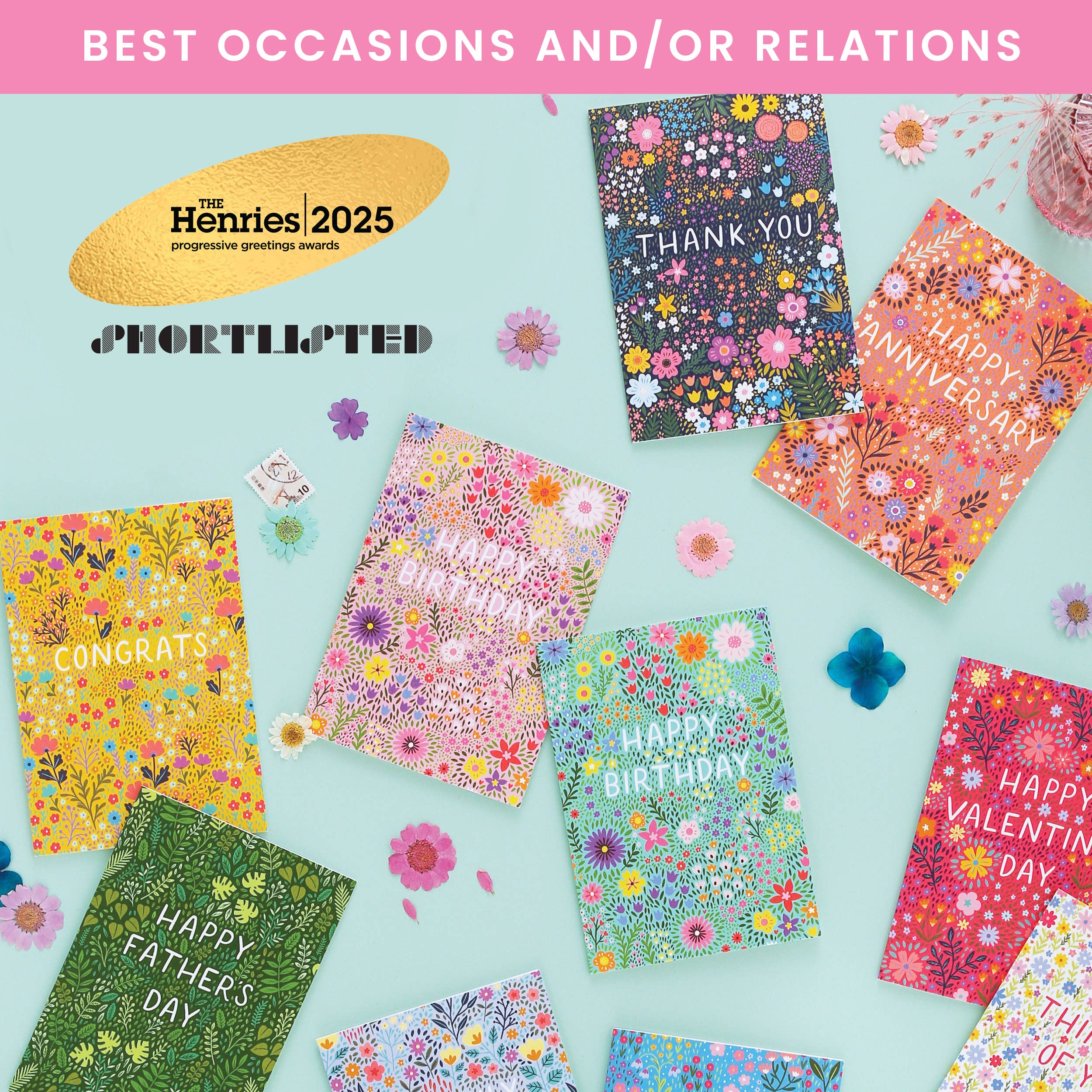 Pear Tree Press – wholesale Birthday card – Pink Floral Birthday Card For Mum - Bestseller (Case of 6)4