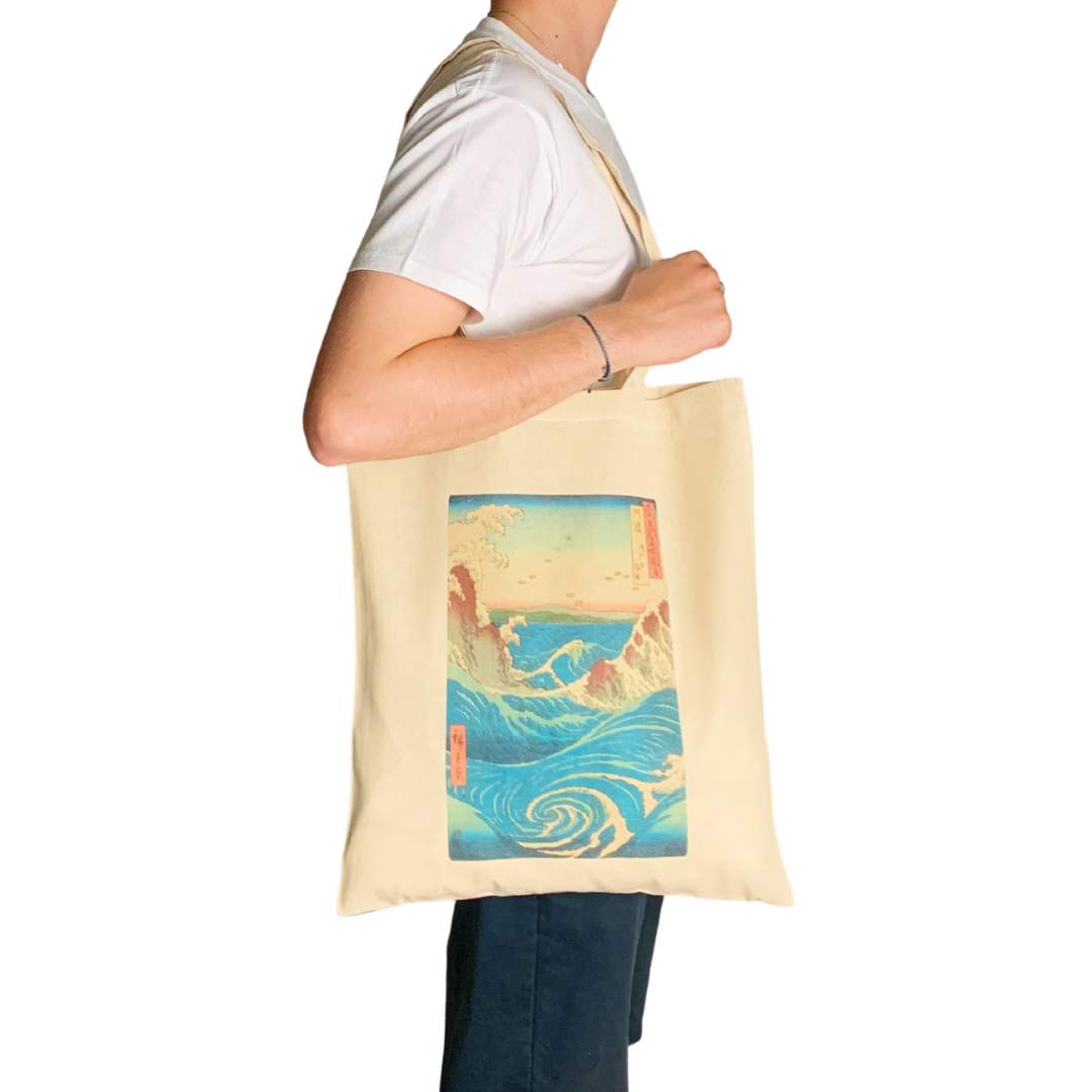 ZZZEBRAAA LIMITED - Wholesale Tote Bag - Unisex - Utagawa Hiroshige Tote Bag Awa Province: Naruto Whirlpools2