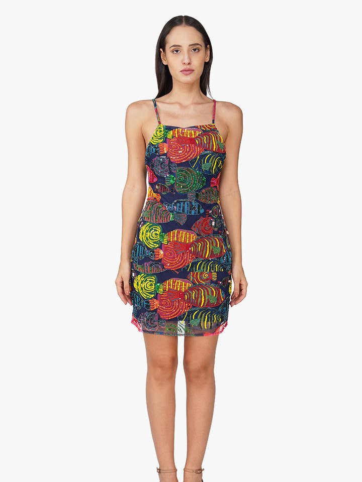 Set of 6 Tuna Marissa Multi Beaded Short Dress (S, M & L) for wholesale by America & Beyond