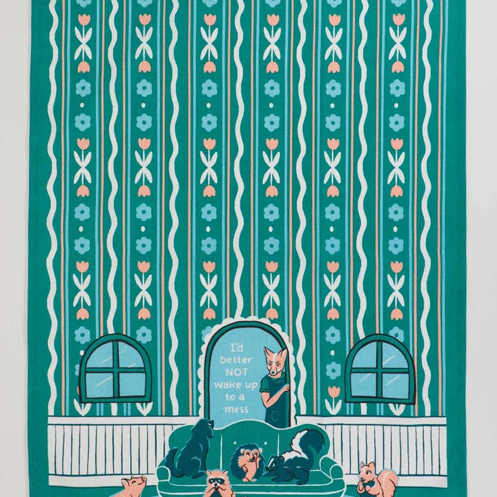 Incognito – wholesale Tea towel – WW364 I'd Better Not Wake Up To A Mess Dish Towel1