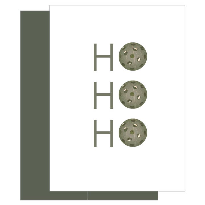 Pickleball Ho Ho Ho Greeting Card for wholesale by Pétale Atelier