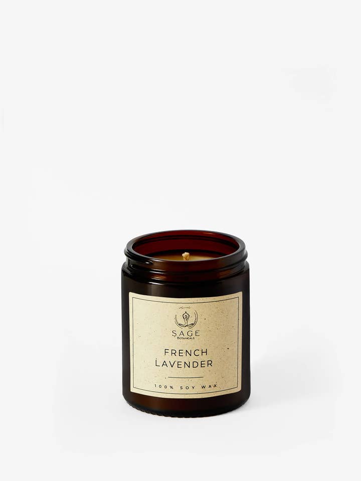 French Lavender Candle Jar for wholesale by Sage Botanicals