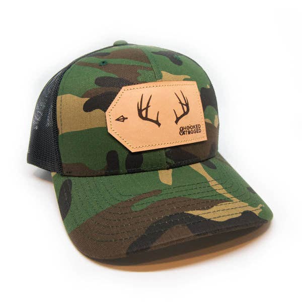 H&T Buck Antler Patch Hat for wholesale by Hooked & Tagged