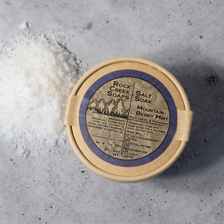 Rock Creek Soaps - Wholesale Bath Salts - Bath Salt Soak | Mountain Berry Mint5