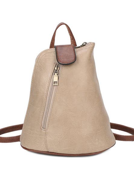 Zweifarbiger Mini-Rucksack aus PU-Leder als Umhängetasche für den Großhandel von Ellas Trading