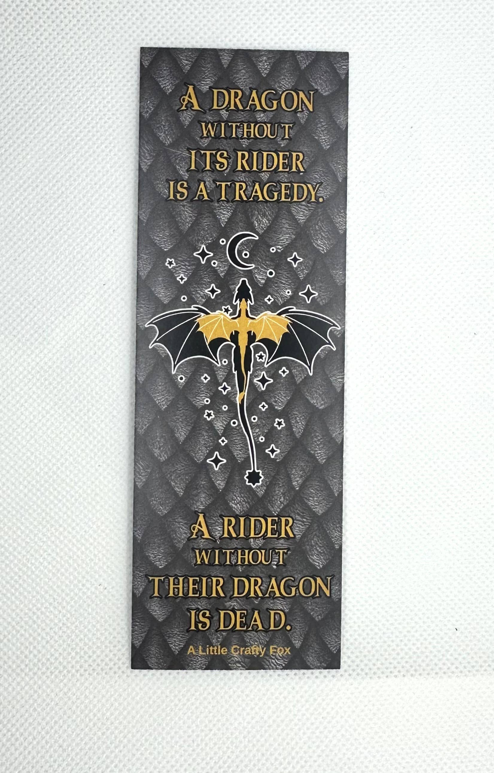 A Little Crafty Fox – wholesale Bookmark – A Dragon Without It's Rider is a Tragedy Bookmark3