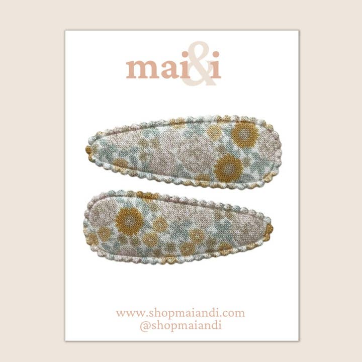 ensemble de clips à pression floraux vintage d'automne pour la vente par Mai & I