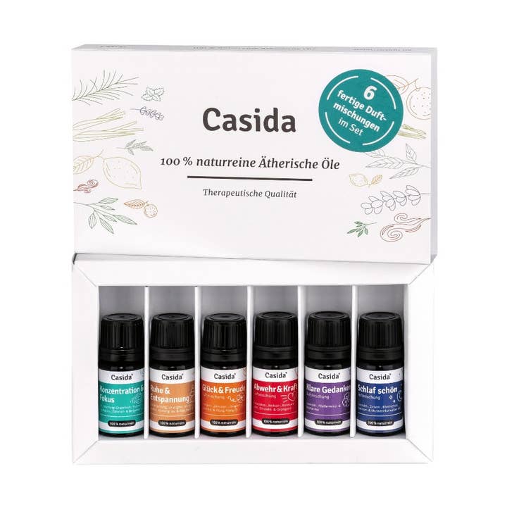 Top 6 essentielle duftblandinger 100% ren æterisk olie for engroshandel hos Casida