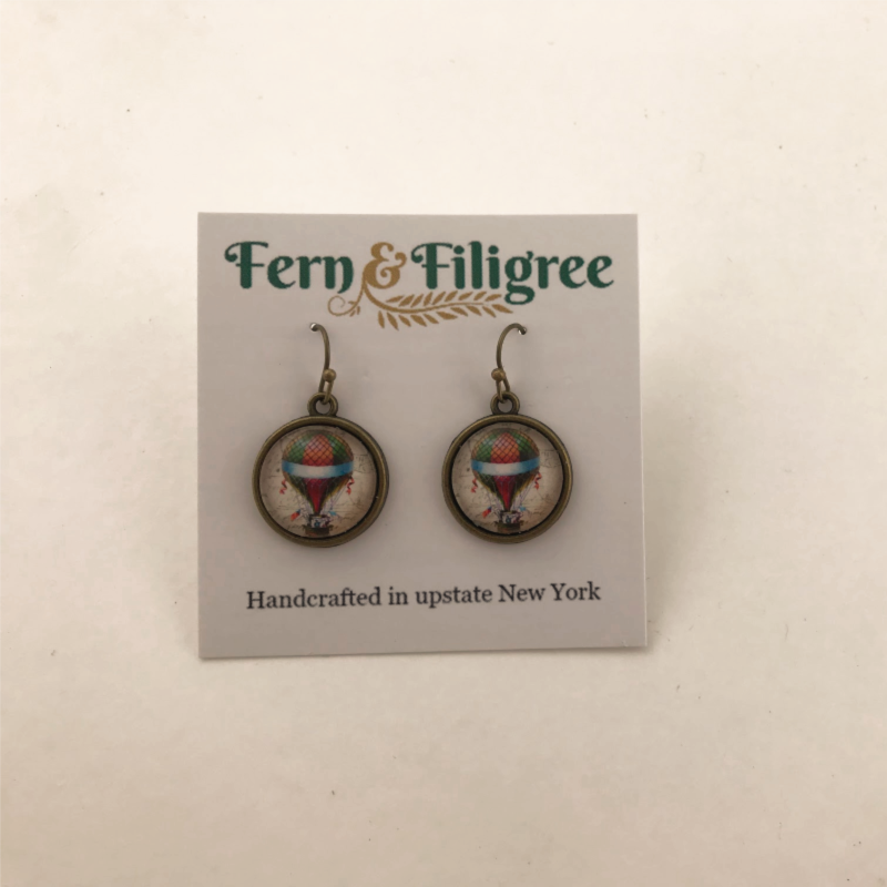 Fern & Filigree - Wholesale Dangle Earrings - Holiday Red Christmas Ornament Earrings3