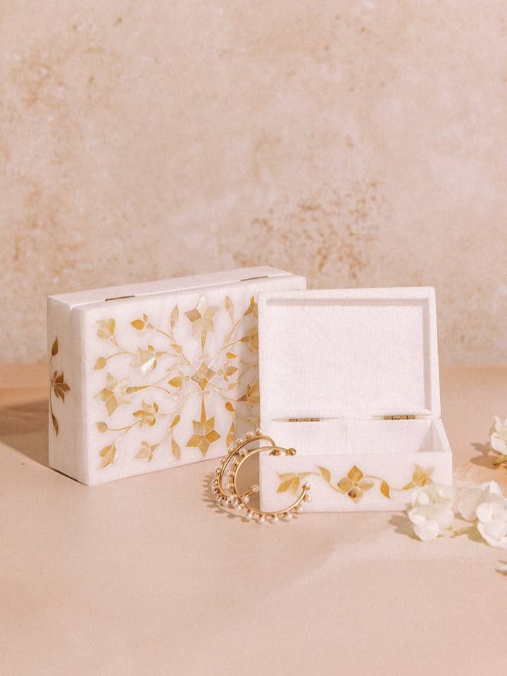 Marble Inlay Jewelry Box for wholesale by Marble Lotus Original