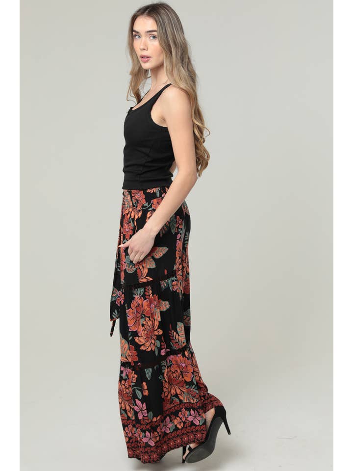 ANGIE - Wholesale Pants - Women's - 25T18-A921 WIDE LEG LACE INSERTS TIE WAIST PANTS2