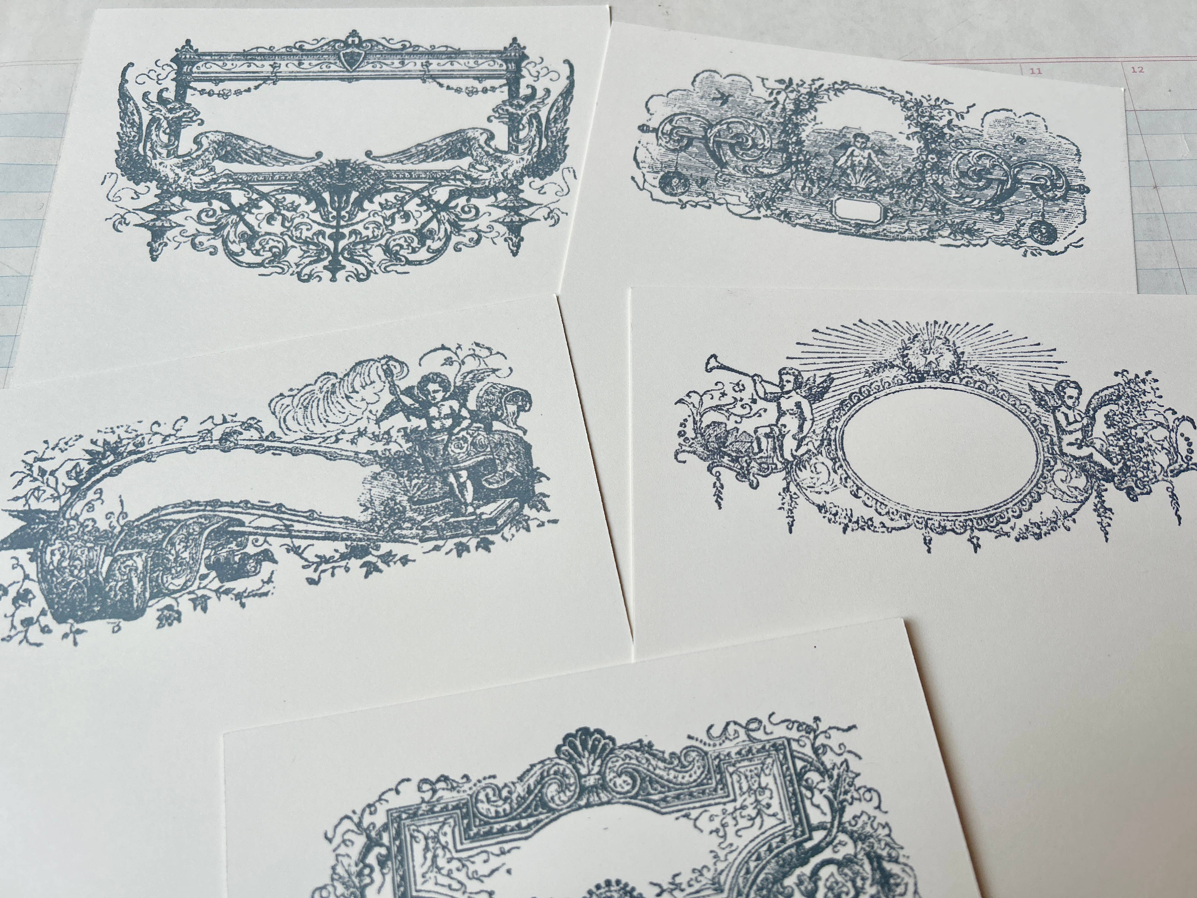 Parcel - Vente Assortiments de papeterie/cartes - Ensemble de papeterie Grey Cherub6