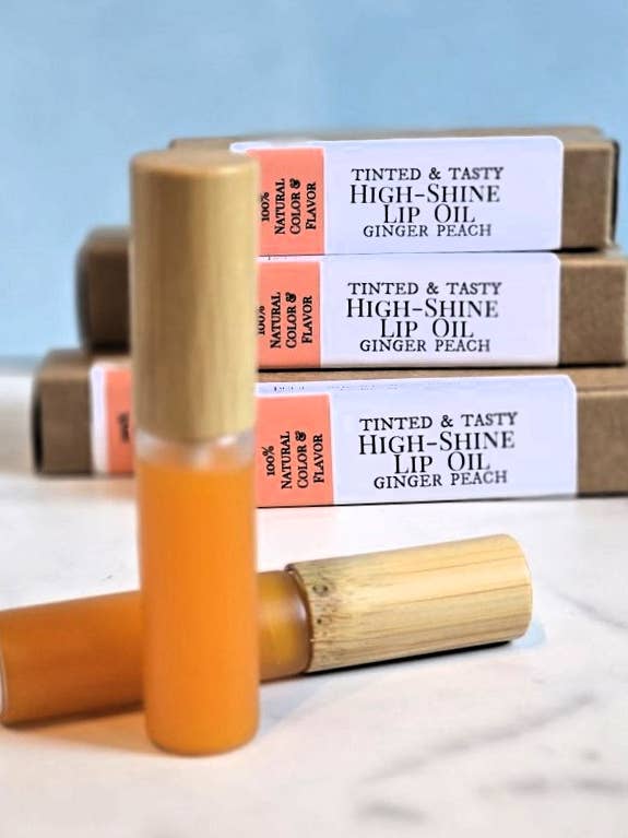 Ginger Peach Tinted & Tasty High-Shine Lip for wholesale by Du Jardin Beauty