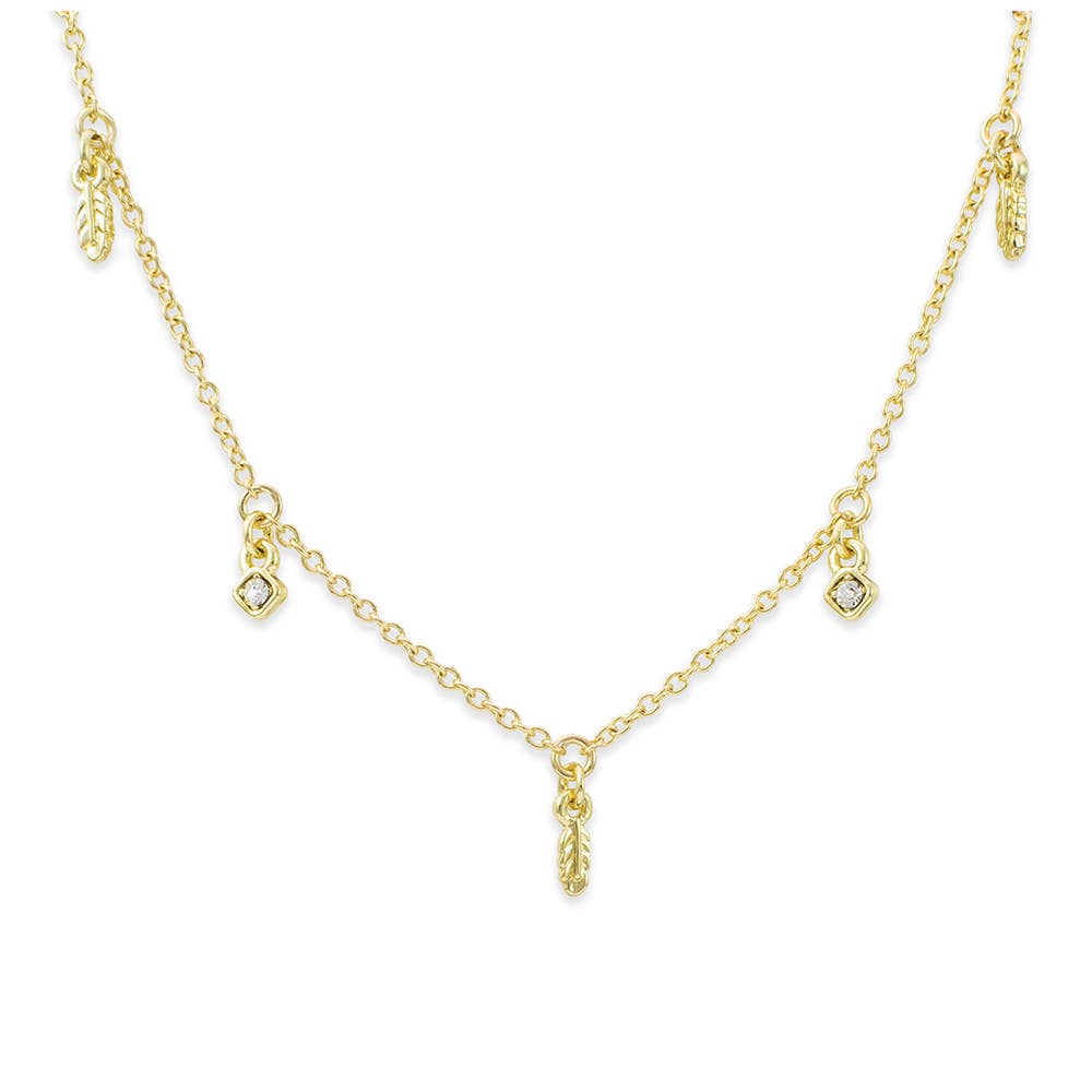 Lucky Feather - Wholesale Retailer Display - Jewelry - Dangle Necklace BUNDLE (6 qty 4pks/24 pc) + Display8