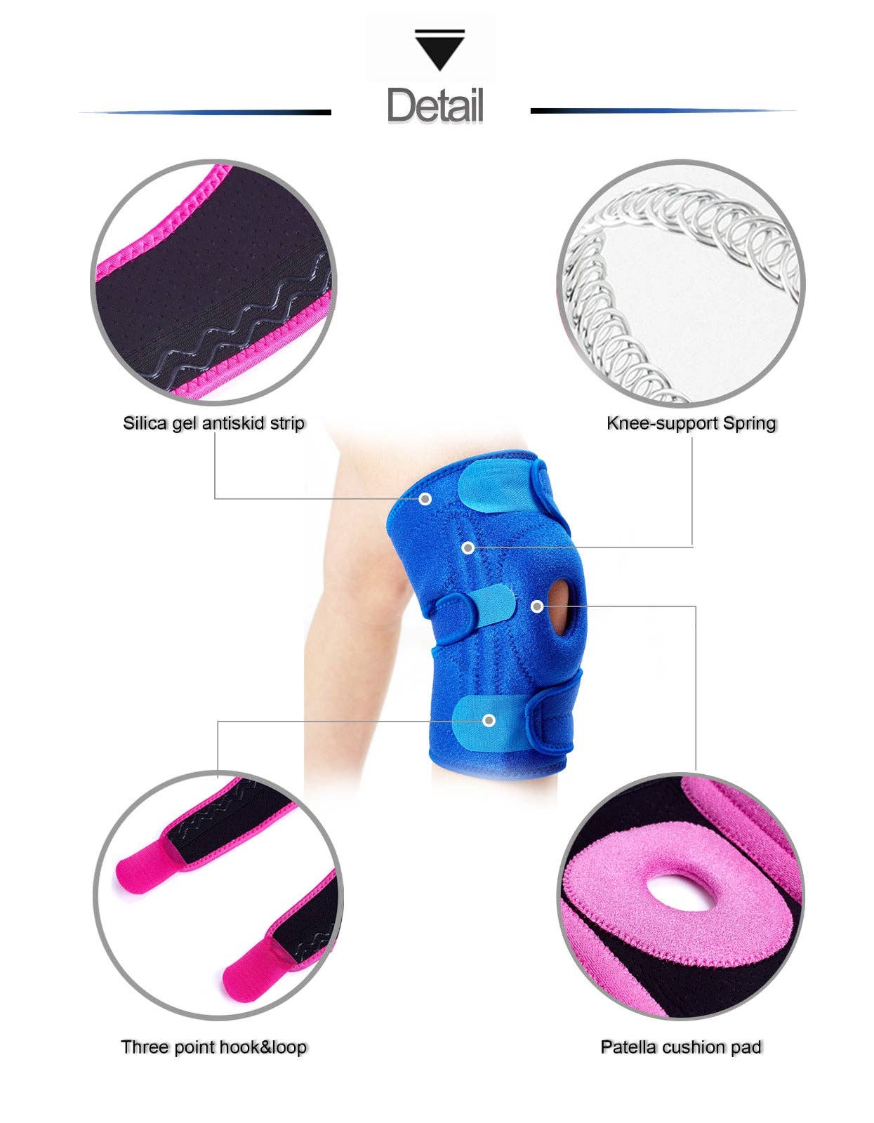 VIGOR - Wholesale Body Brace/Support - Adjustable Knee Brace Wraps Hinged Nylon Neoprene Stretch Pr11