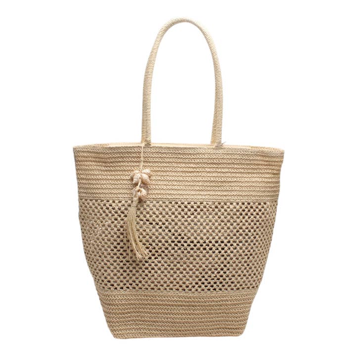 Basket tote bag, classic shoulder-carry, zippered, handles for wholesale by BESTINI