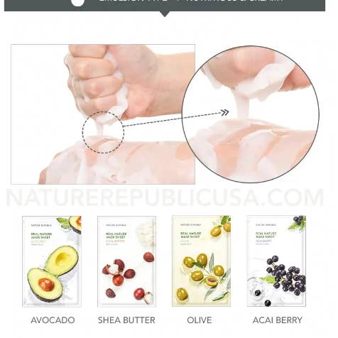 Best Beauty Group - Wholesale Skincare Face Mask - NATURE REPUBLIC Real Nature Face Sheet Mask