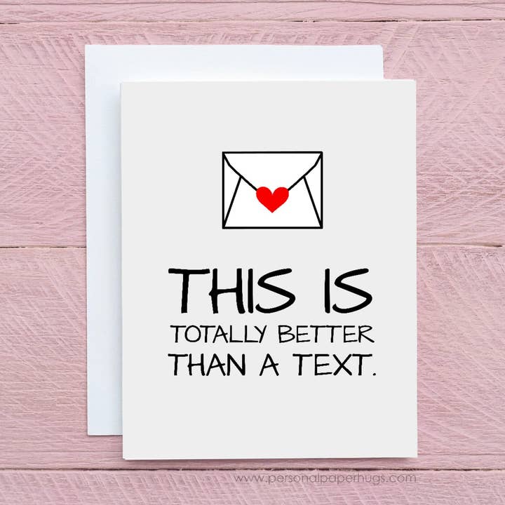 Personal Paper Hugs - Wholesale Thinking of You Card - Cute Sarcastic Long Distance Relationship Greeting Card, Long Distance Friendship Card for Friend, Thinking of You Card, Just Because Card0