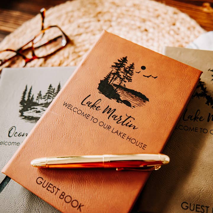The Lillie Pad - Wholesale Guest Book - Custom Lake House Guest Book Journal - Vacation Home